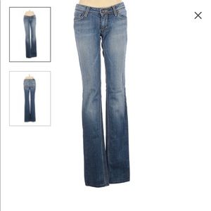Medium wash boot leg jeans